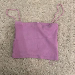 Light purple spaghetti strap Zara crop top